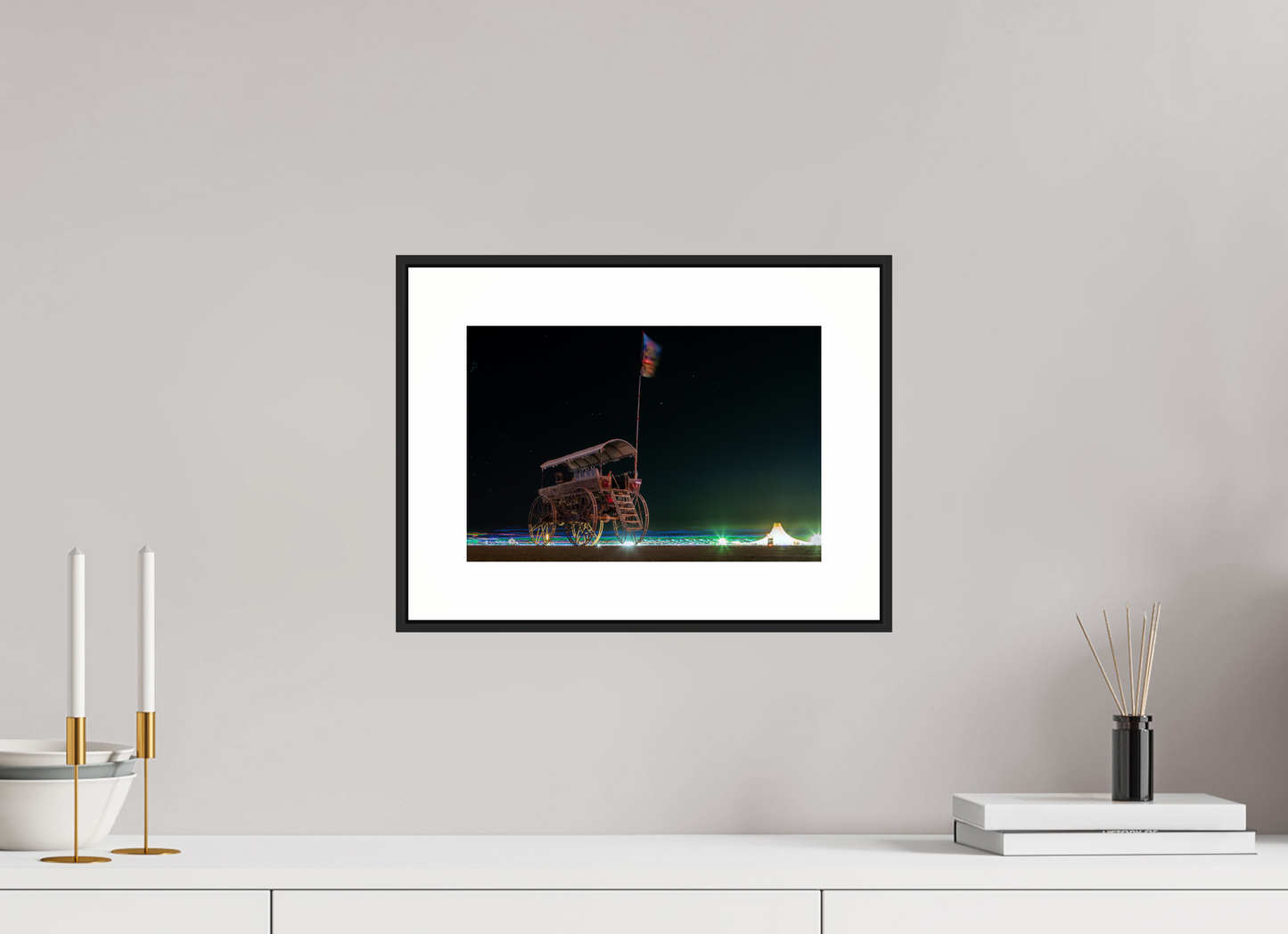 Burning Man - Art Car with Flag