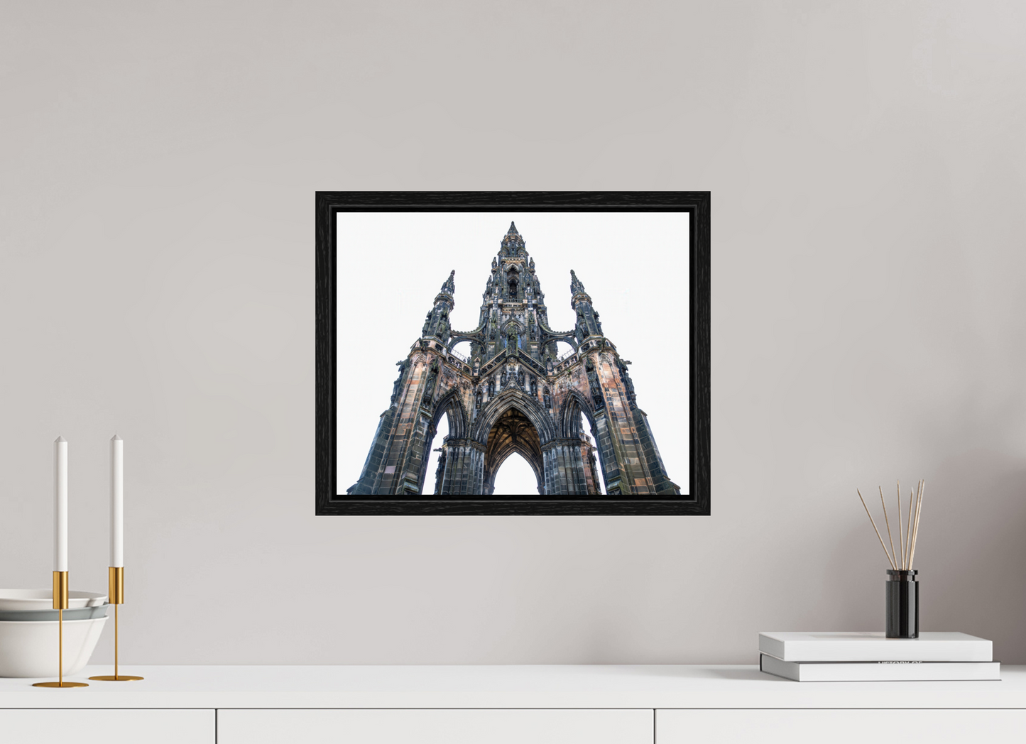 15 x 12″, Floater Frame The Scott Monument