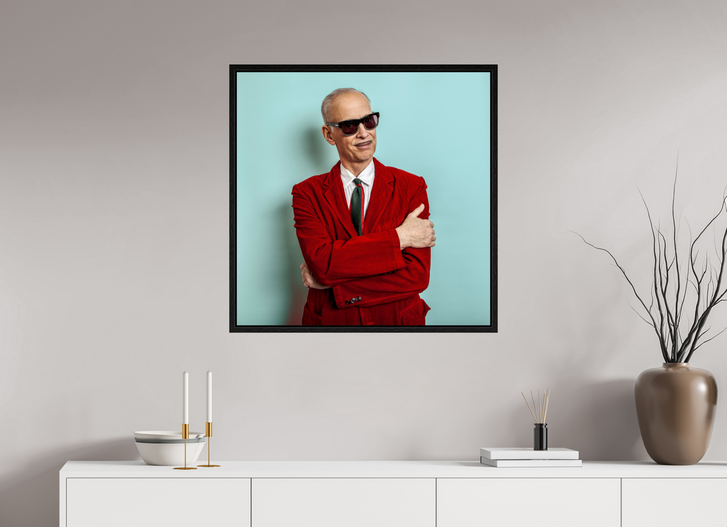 30 x 30″, Floater Frame Director John Waters