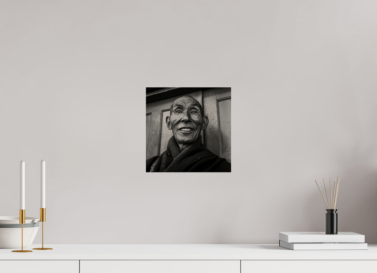 10 x 10″, Frameless Acrylic Glass Reincarnated Tibetan Monk