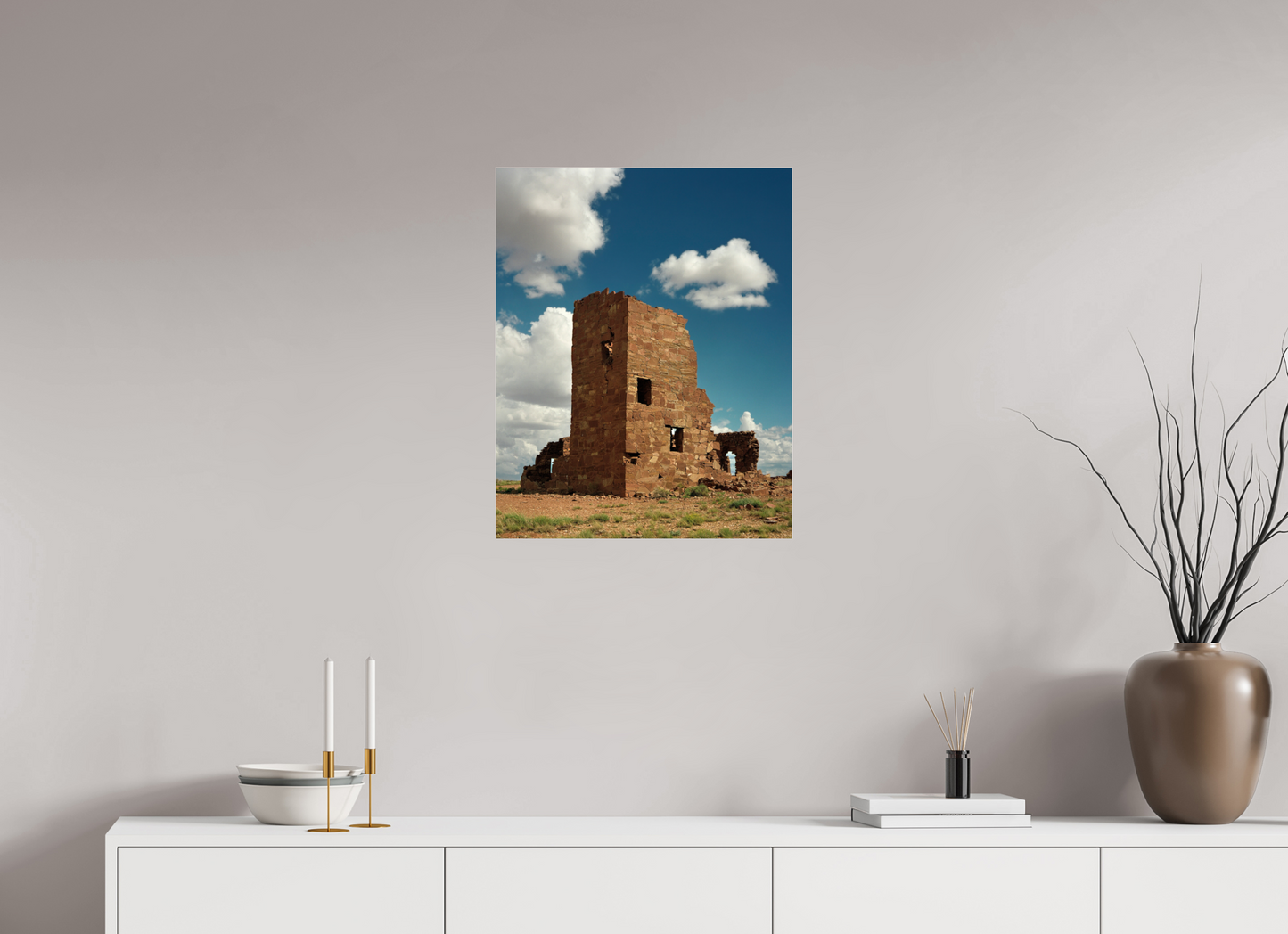 20 x 25″, Frameless Acrylic Glass Adobe Ruin