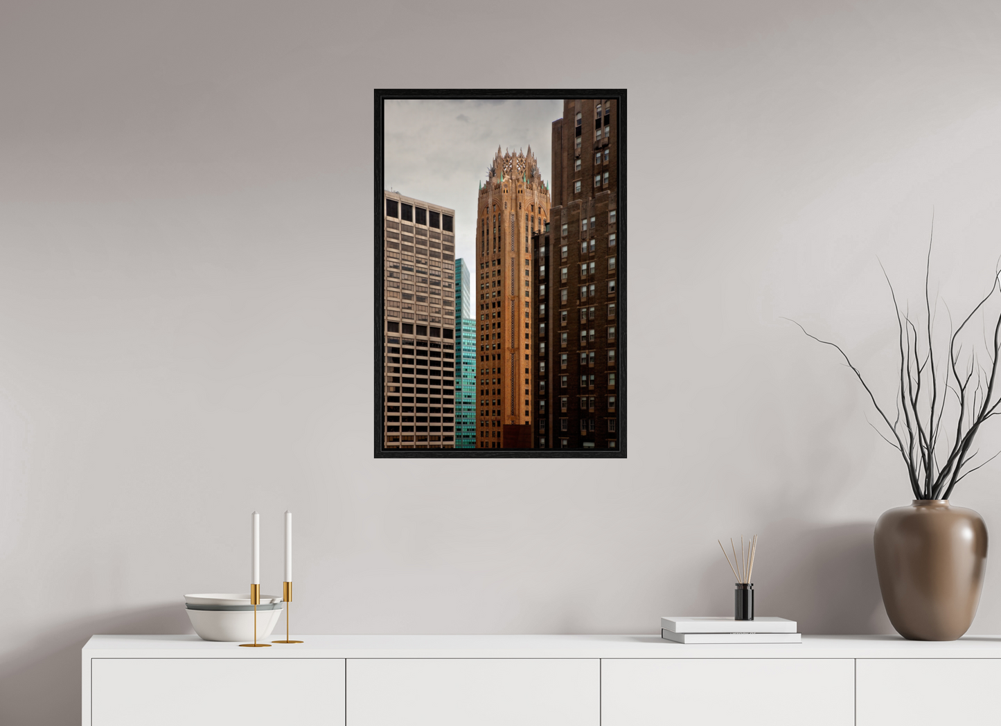 20 x 30″, Floater Frame General Electric Building