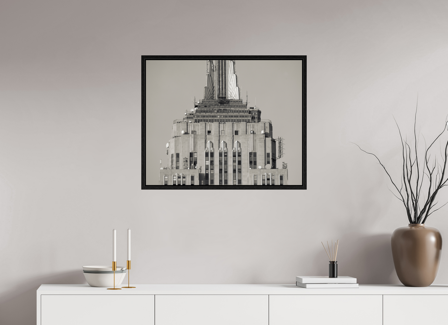 30 x 24″, Floater Frame Top of the Empire State Building