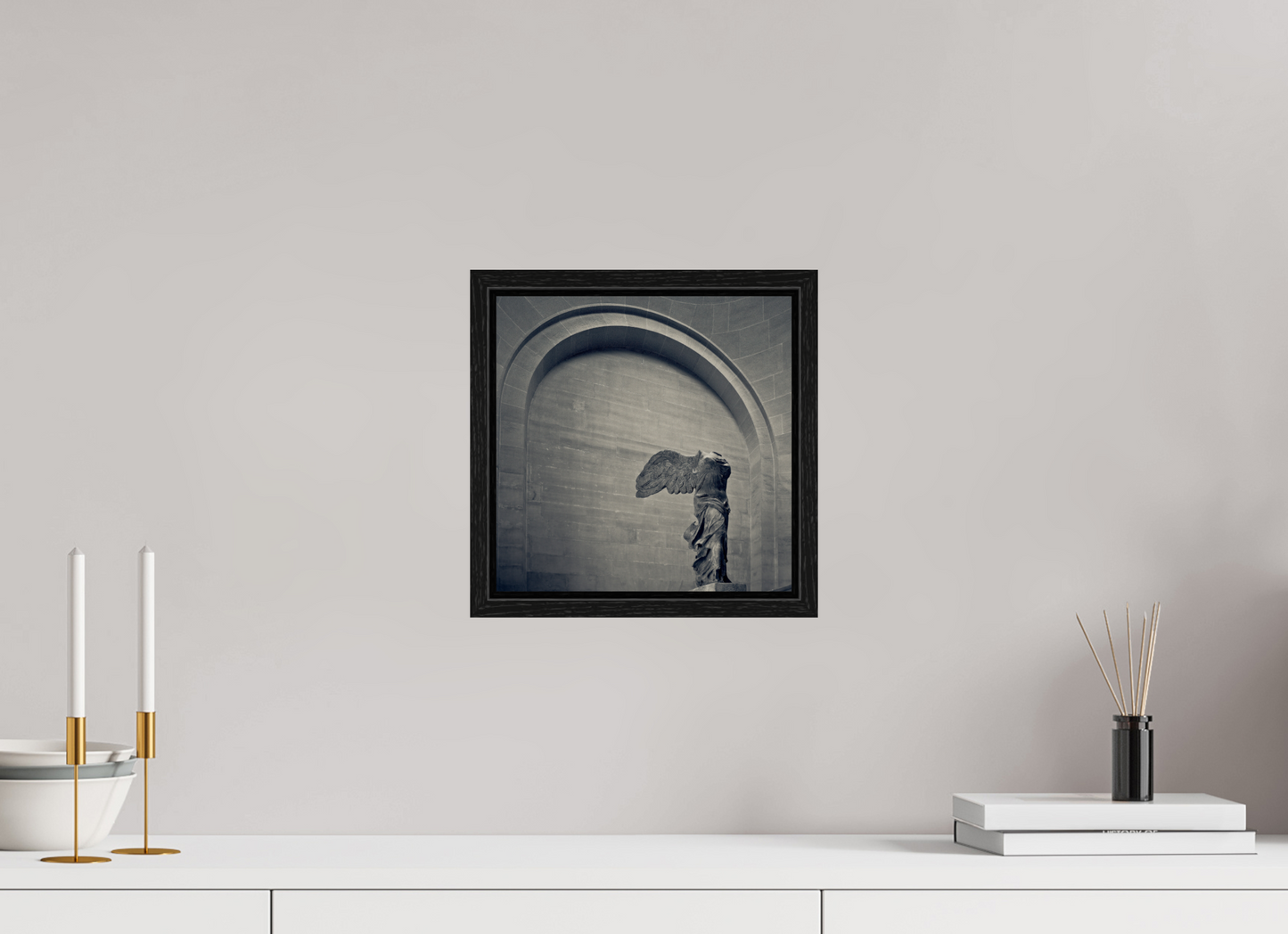 10 x 10″, Floater Frame Winged Victory of Samothrace