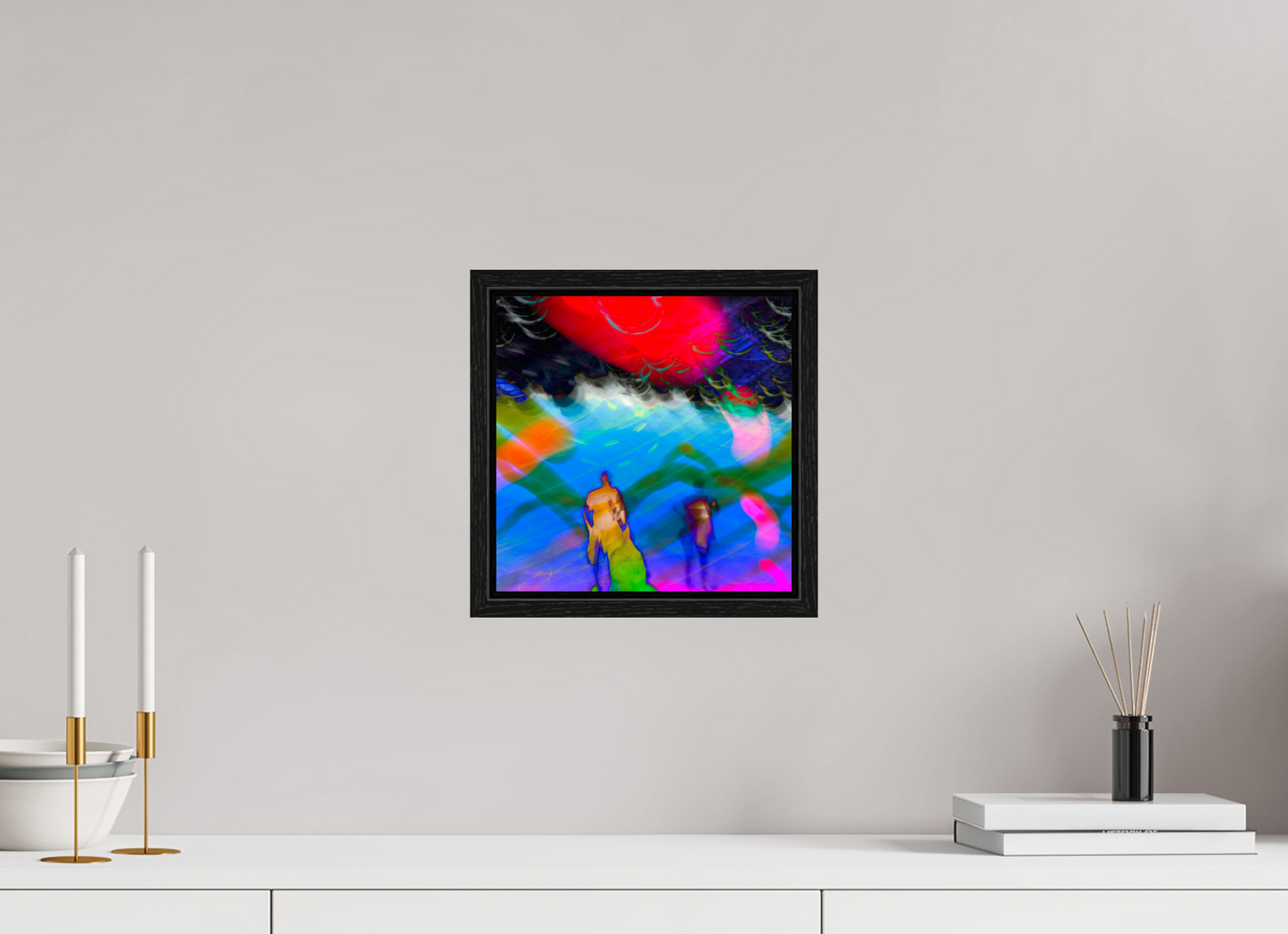 10 x 10″, Floater Frame Abstract No.8964