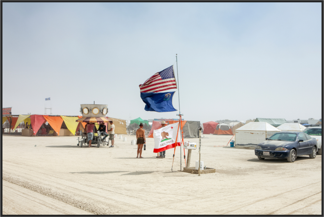 Main image Burning Man - Two Flags