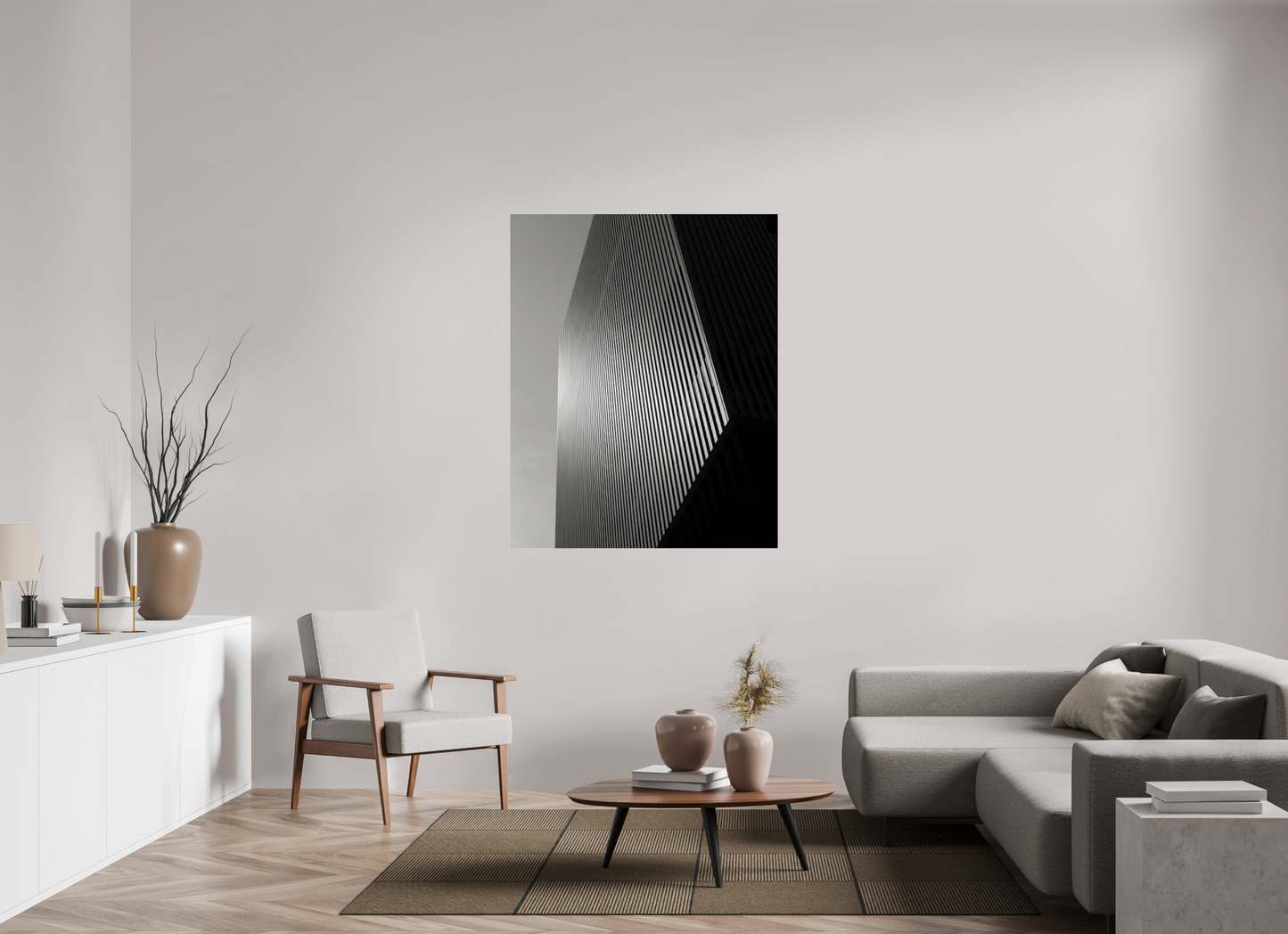 43 x 53.7″, Frameless Acrylic Glass Architectural Facade