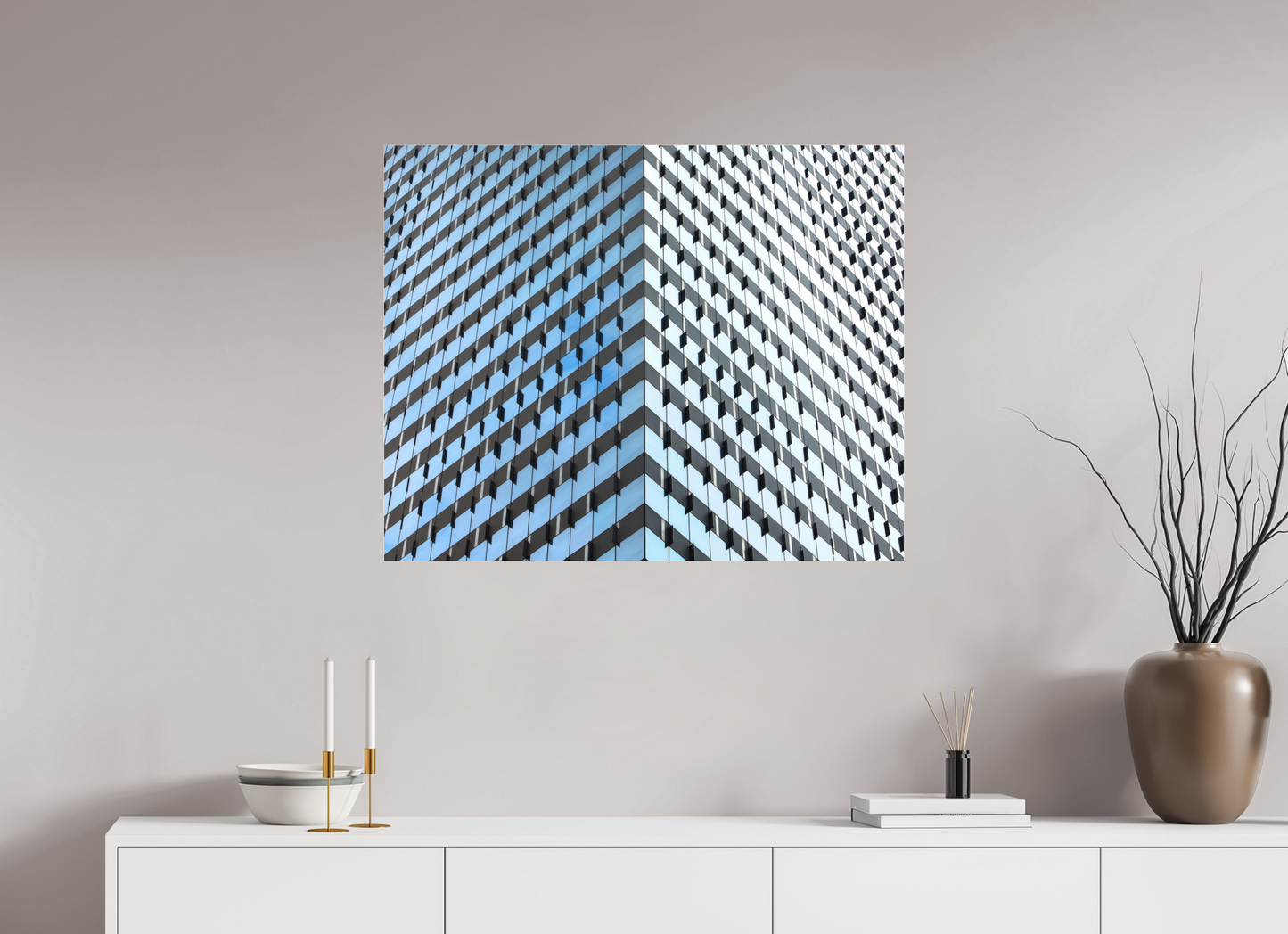 35 x 28″, Frameless Acrylic Glass Glass Facade