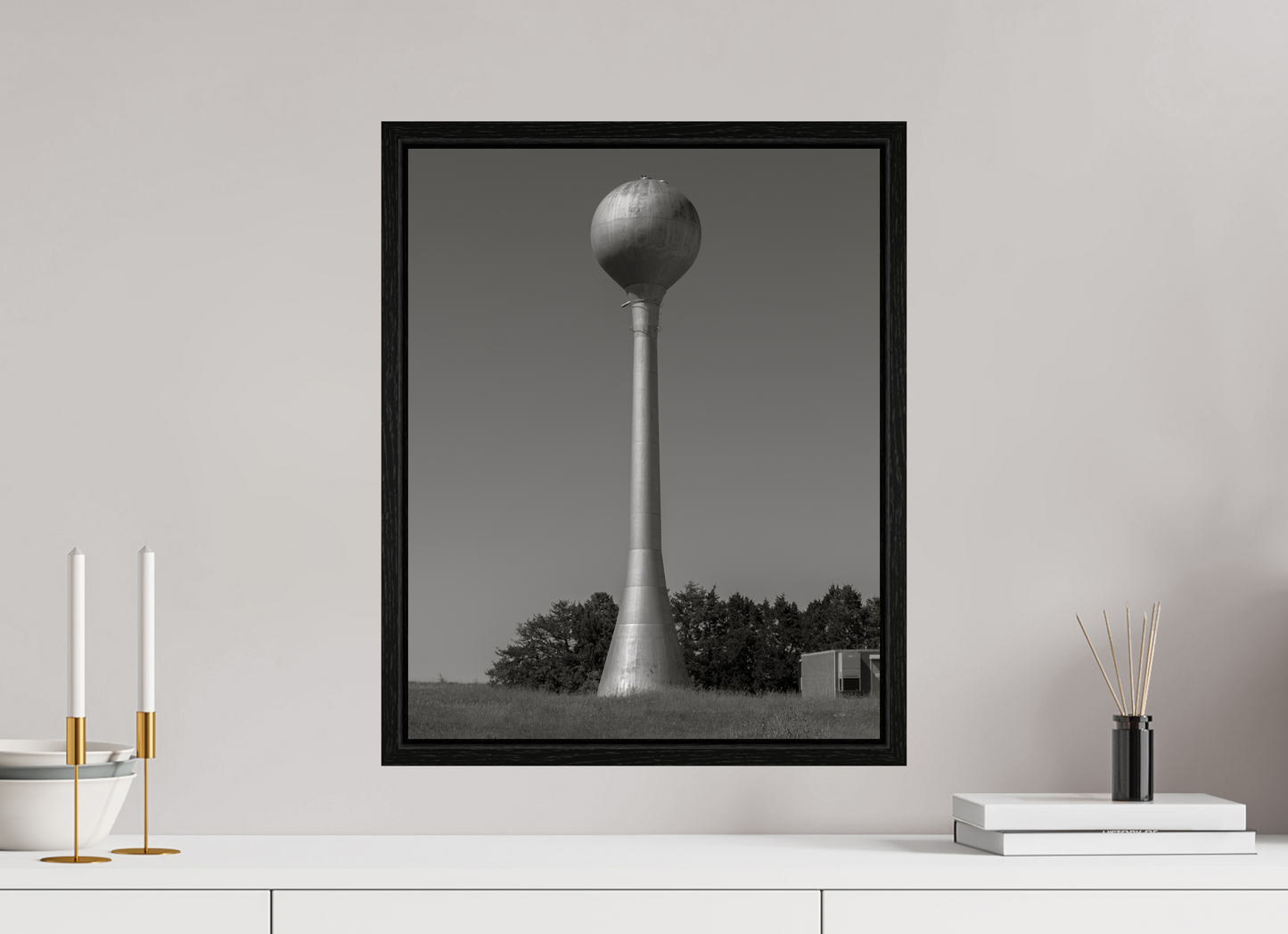 16 x 20″, Floater Frame Kansas Water Tower
