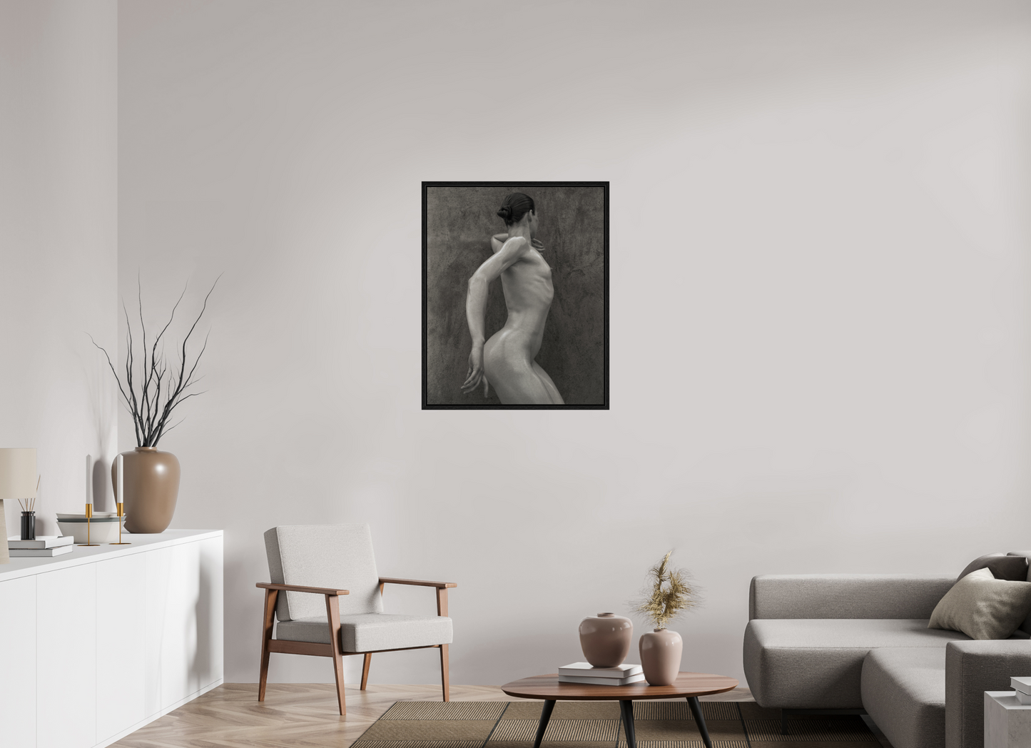 28 x 34.4″, Floater Frame Nude
