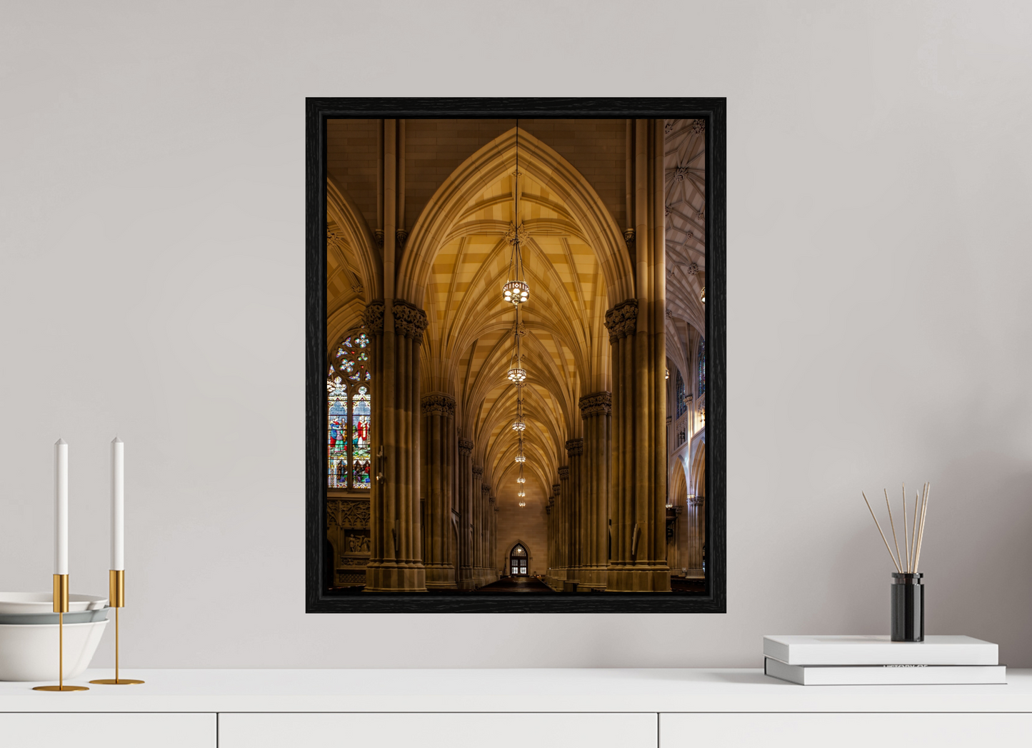16 x 20″, Floater Frame Gothic Archway, St. Patrick's Cathedral