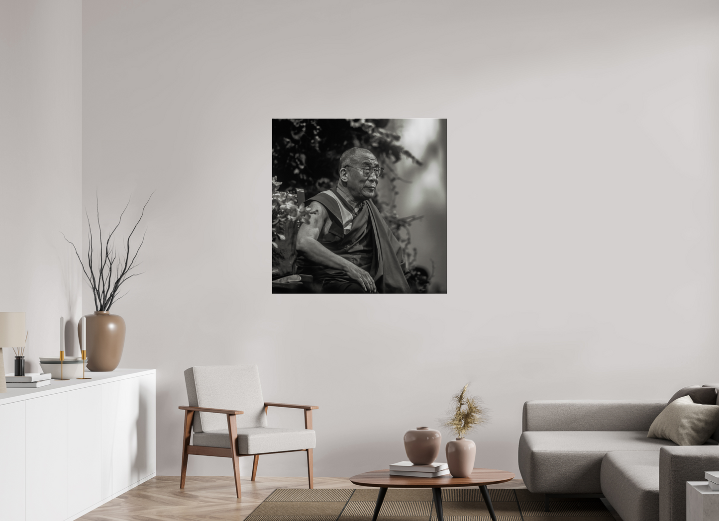 40 x 40″, Frameless Acrylic Glass His Holiness the Dalai Lama