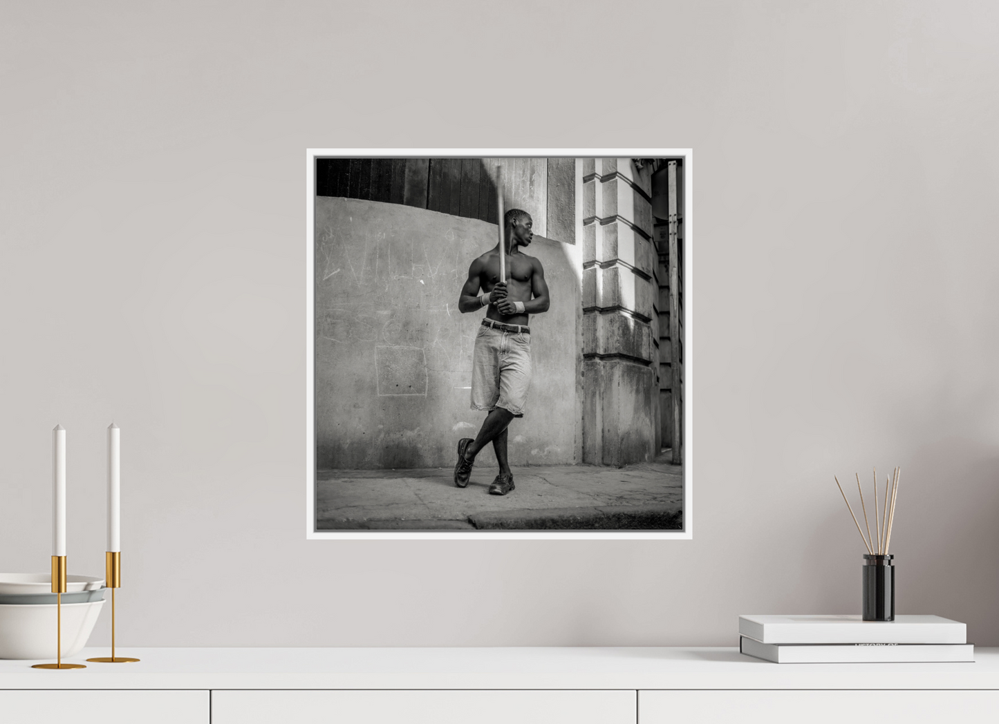 Cuban Boy Playing Stickball