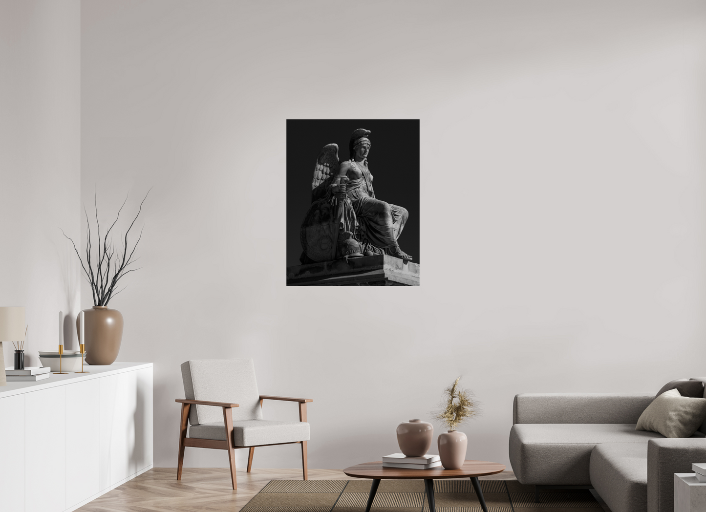 31 x 38.7″, Frameless Acrylic Glass Allegory Statue of Victorious France