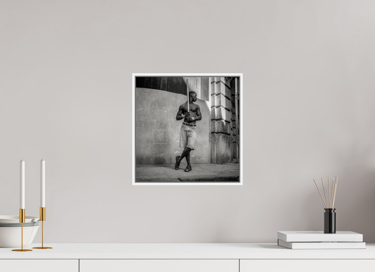 Cuban Boy Playing Stickball