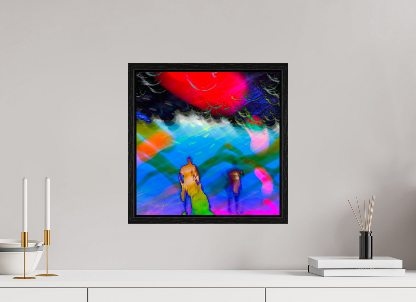 15 x 15″, Floater Frame Abstract No.8964