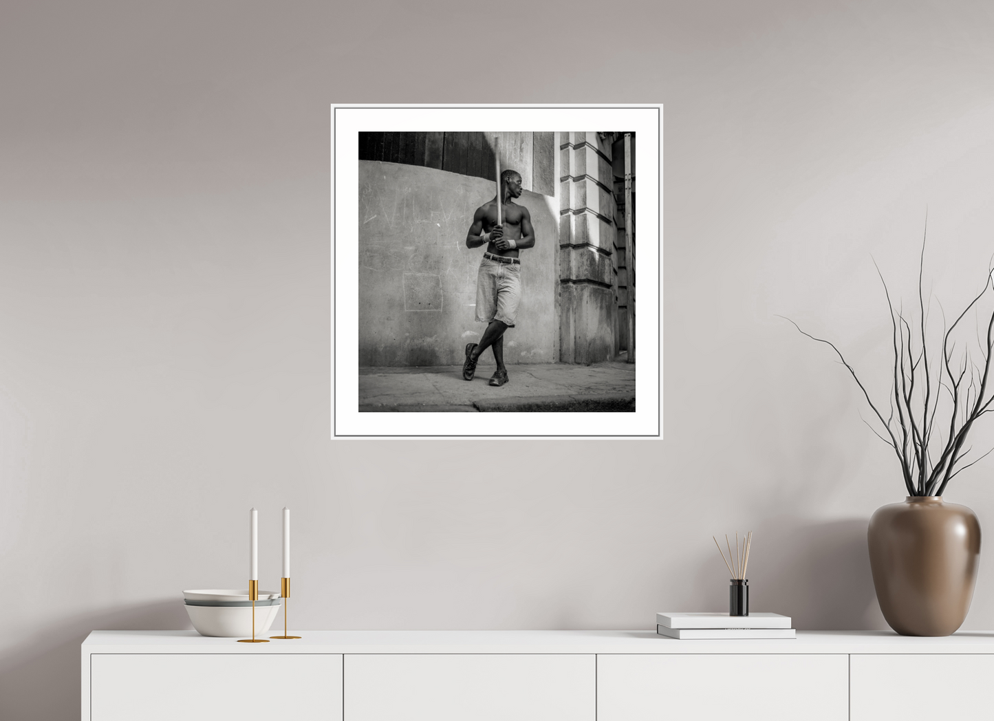 Cuban Boy Playing Stickball