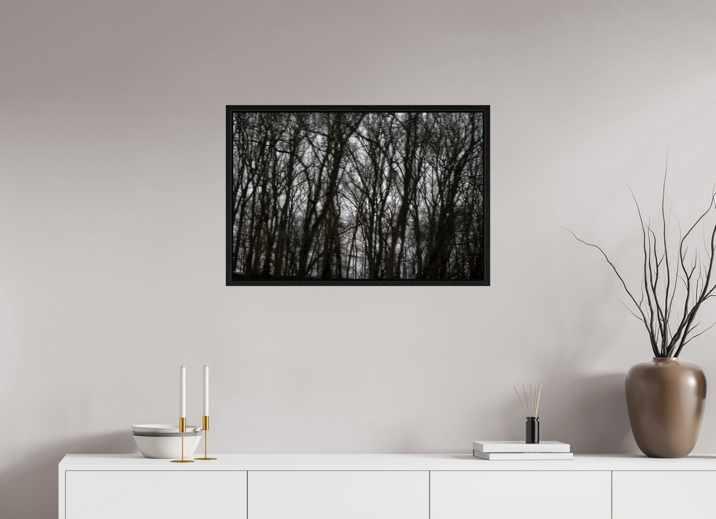 30 x 20″, Floater Frame Black Forest