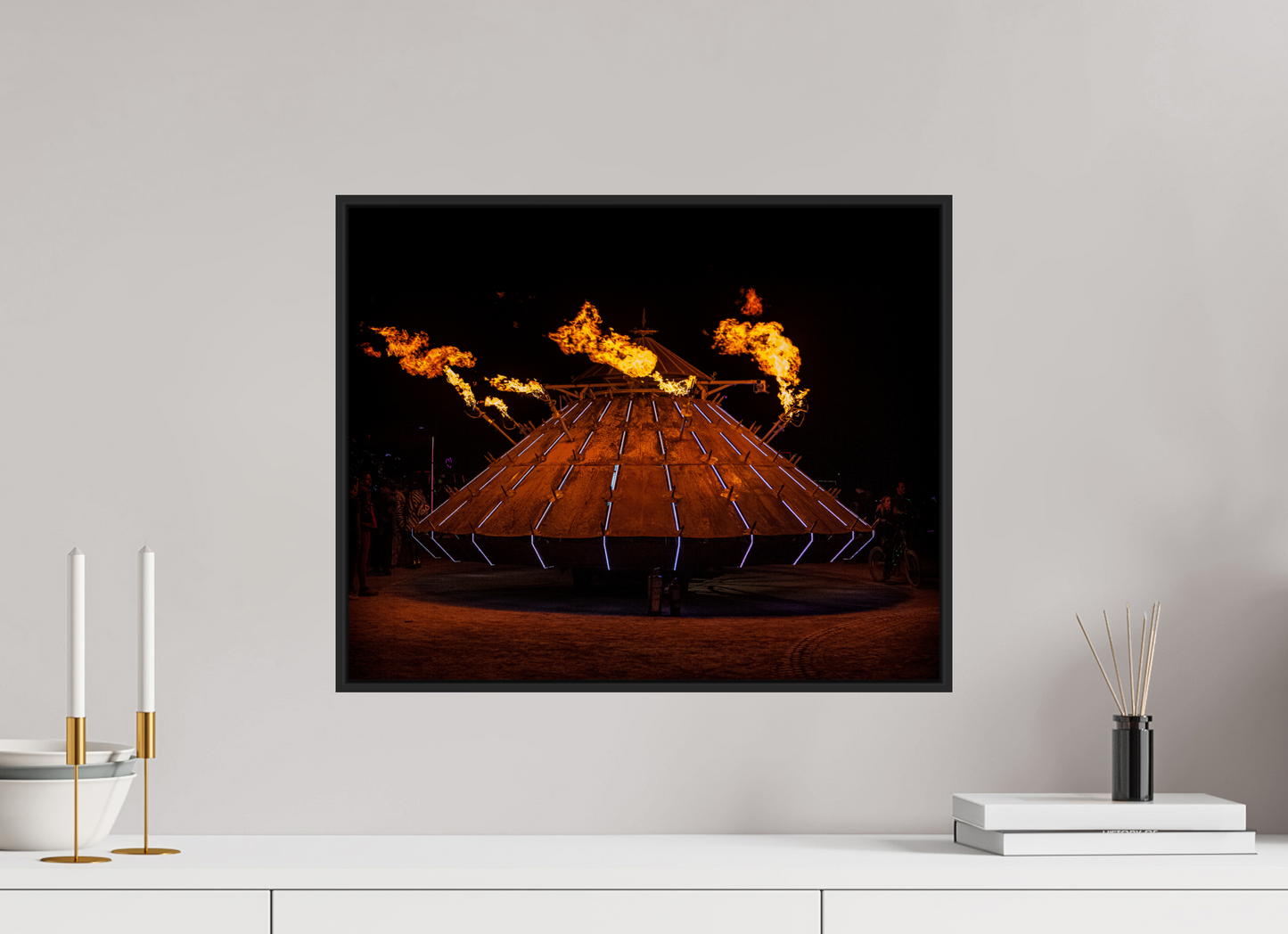 Burning Man - Da Vinci Tank with Flames