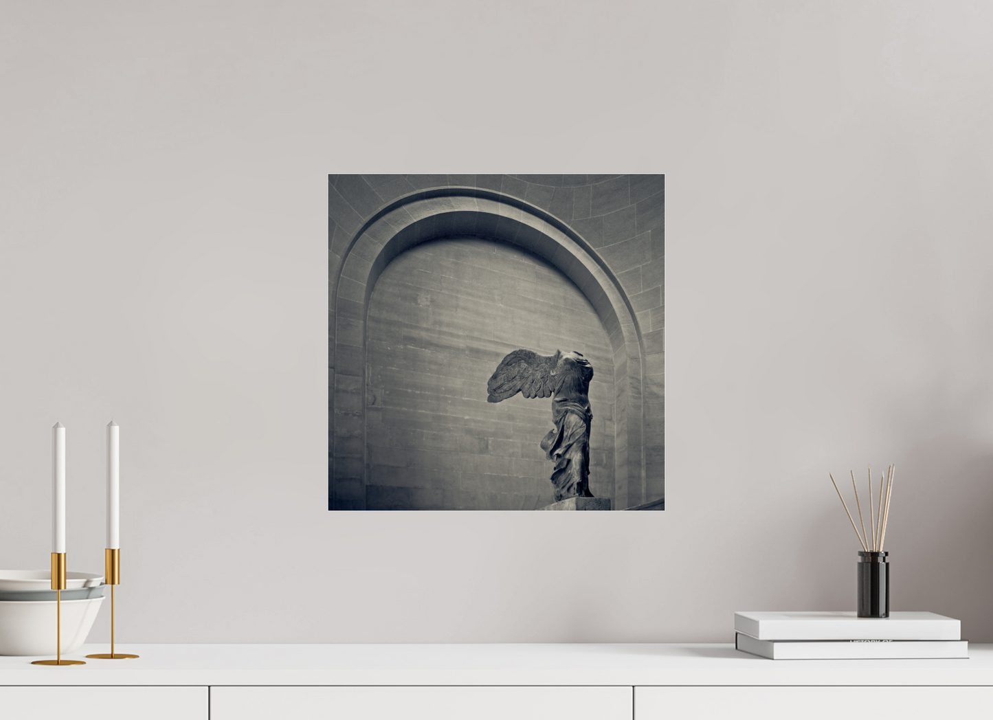 15 x 15″, Frameless Acrylic Glass Winged Victory of Samothrace