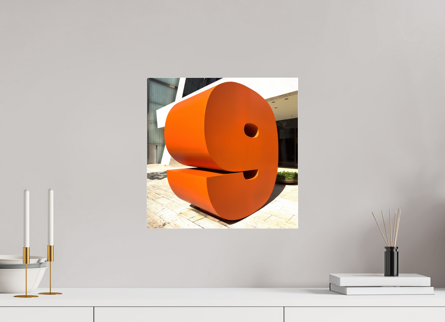 15 x 15″, Frameless Acrylic Glass Number 9