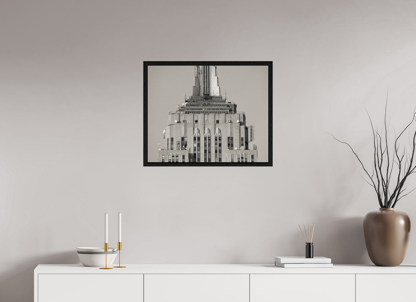 25 x 20″, Floater Frame Top of the Empire State Building