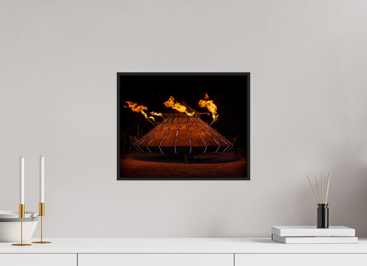 Burning Man - Da Vinci Tank with Flames