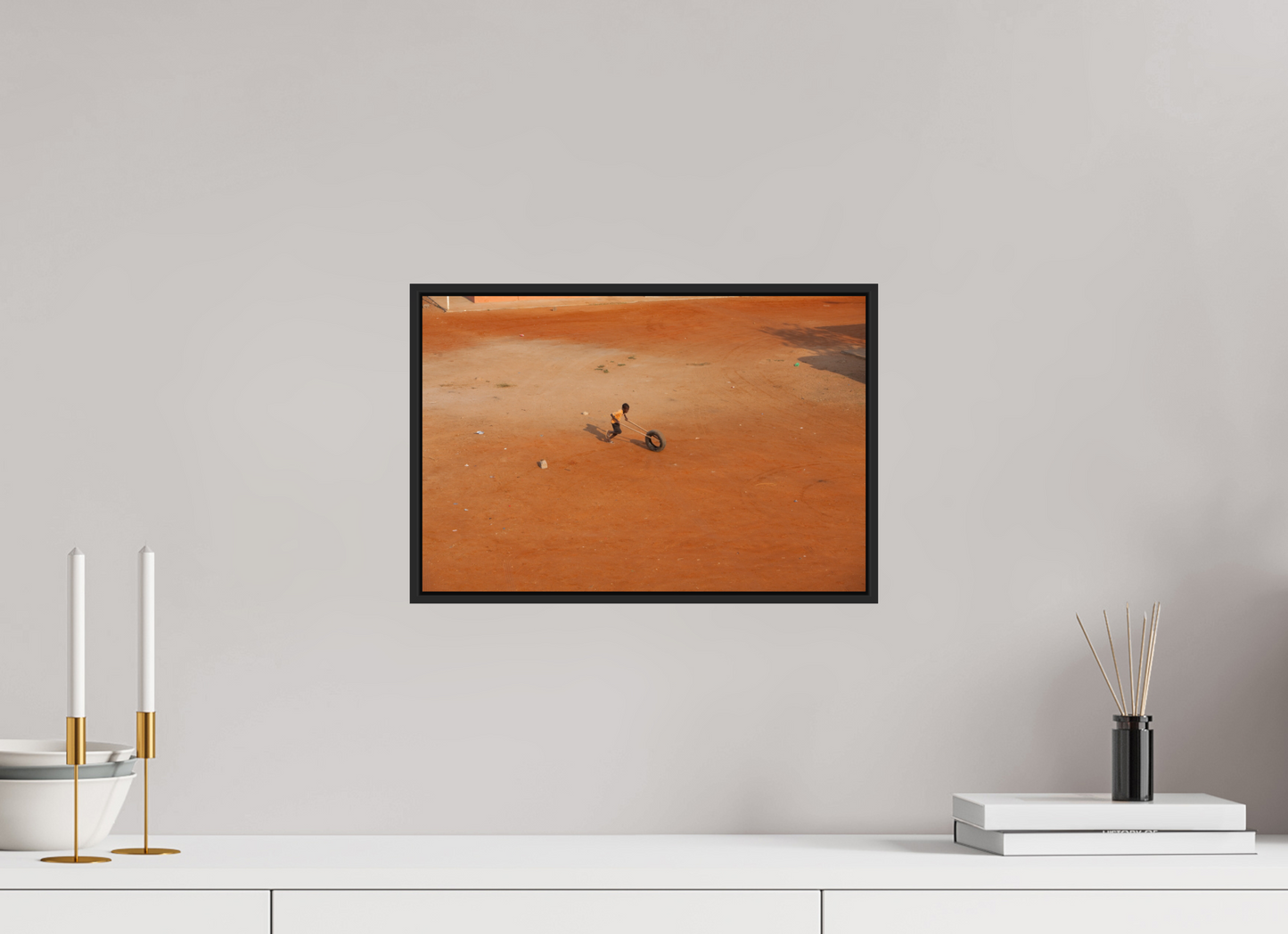 Boy With Tire, Anglola