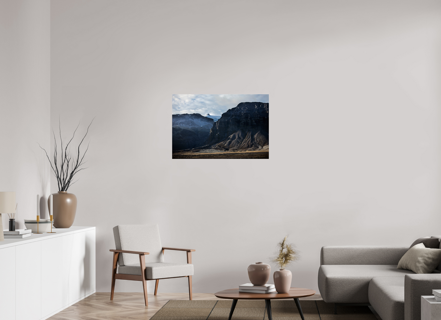 36 x 24″, Frameless Acrylic Glass Iceland Black Mountains