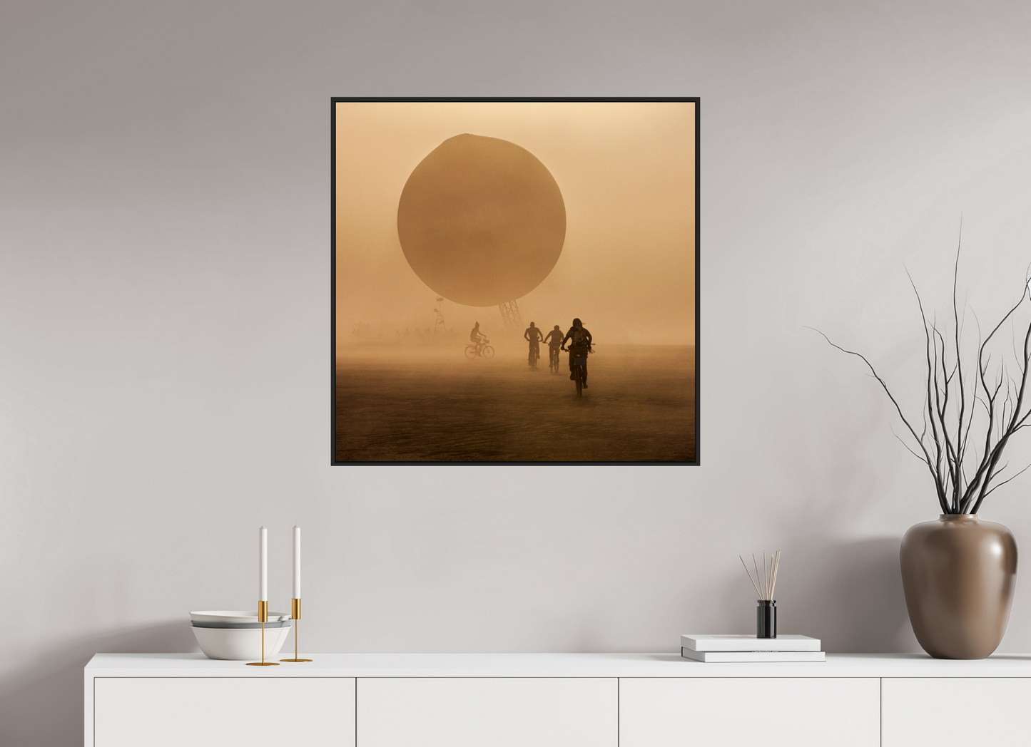 Burning Man - Weather Balloon and Bikers