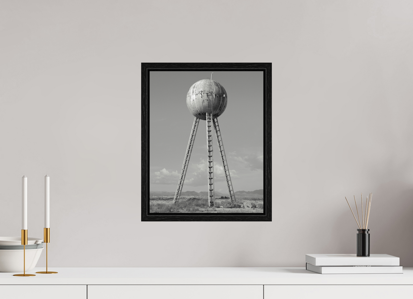 12 x 15″, Floater Frame Spherical Water Tower