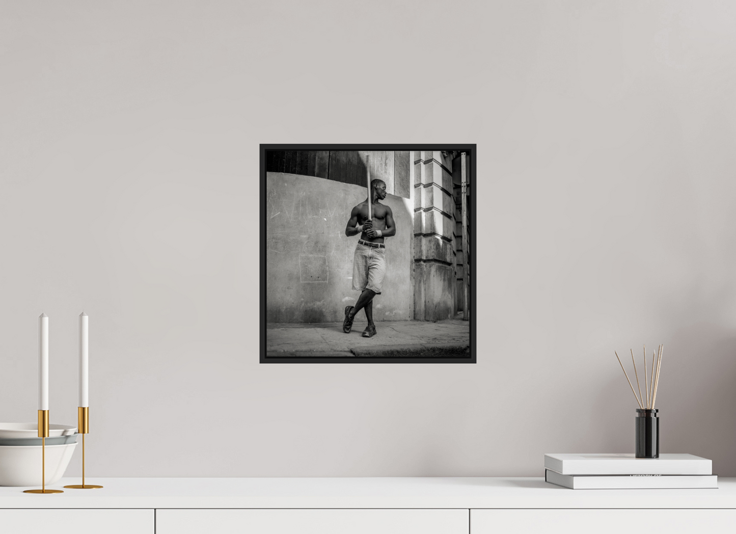 Cuban Boy Playing Stickball