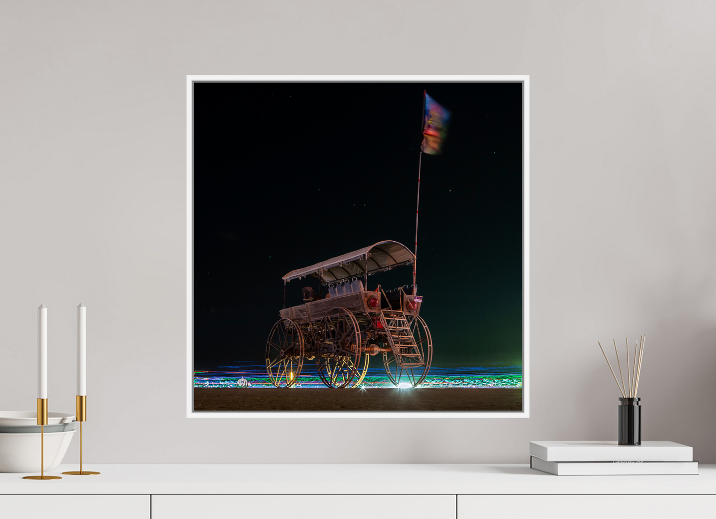 Burning Man - Art Car with Flag