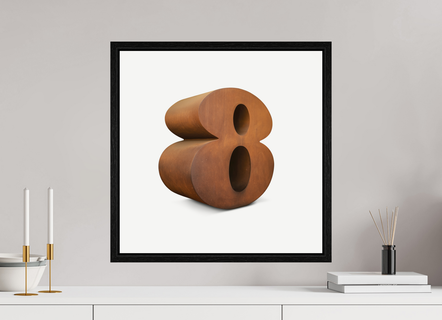 20 x 20″, Floater Frame Number 8