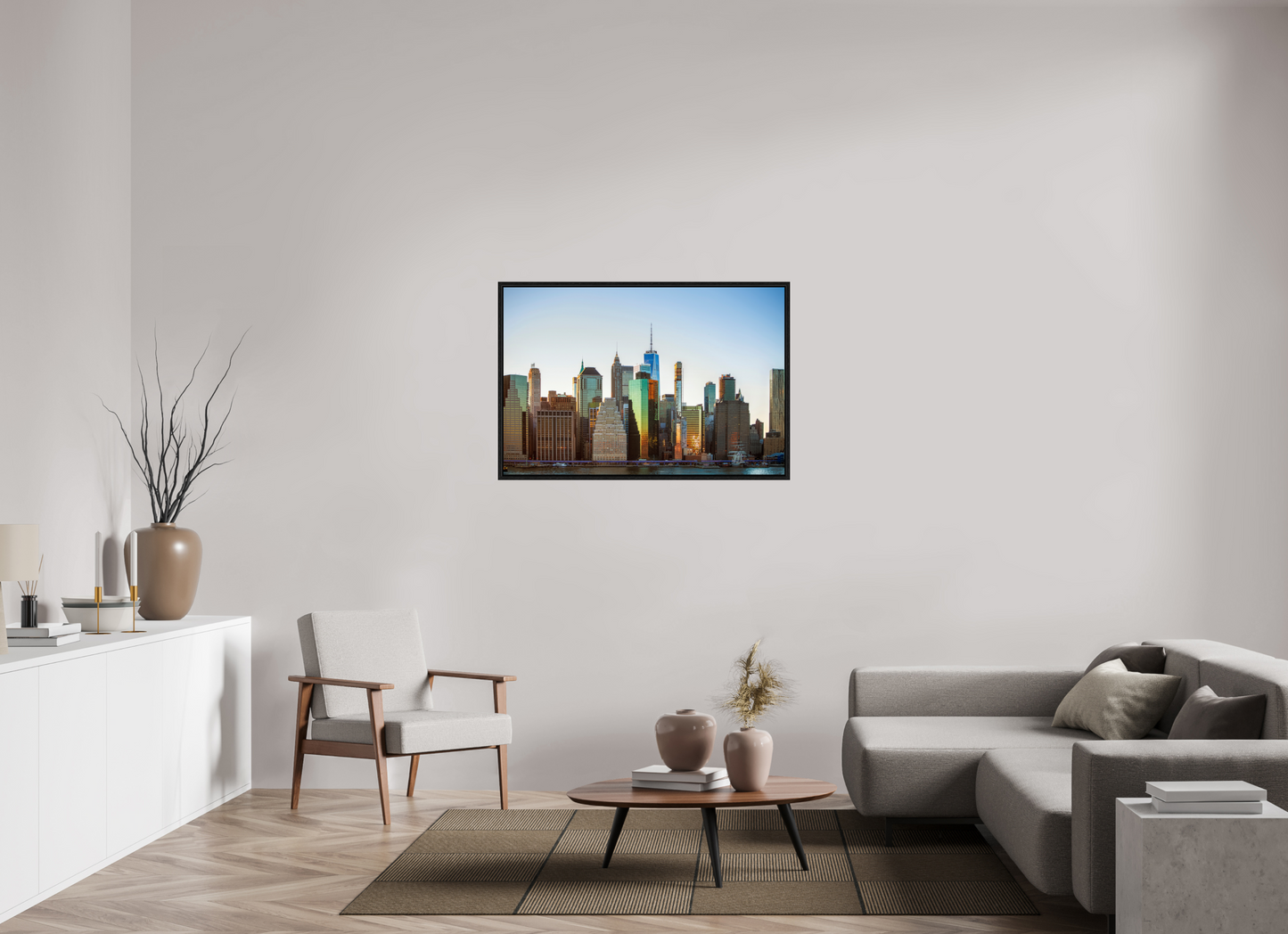 45 x 30″, Floater Frame Lower Manhattan
