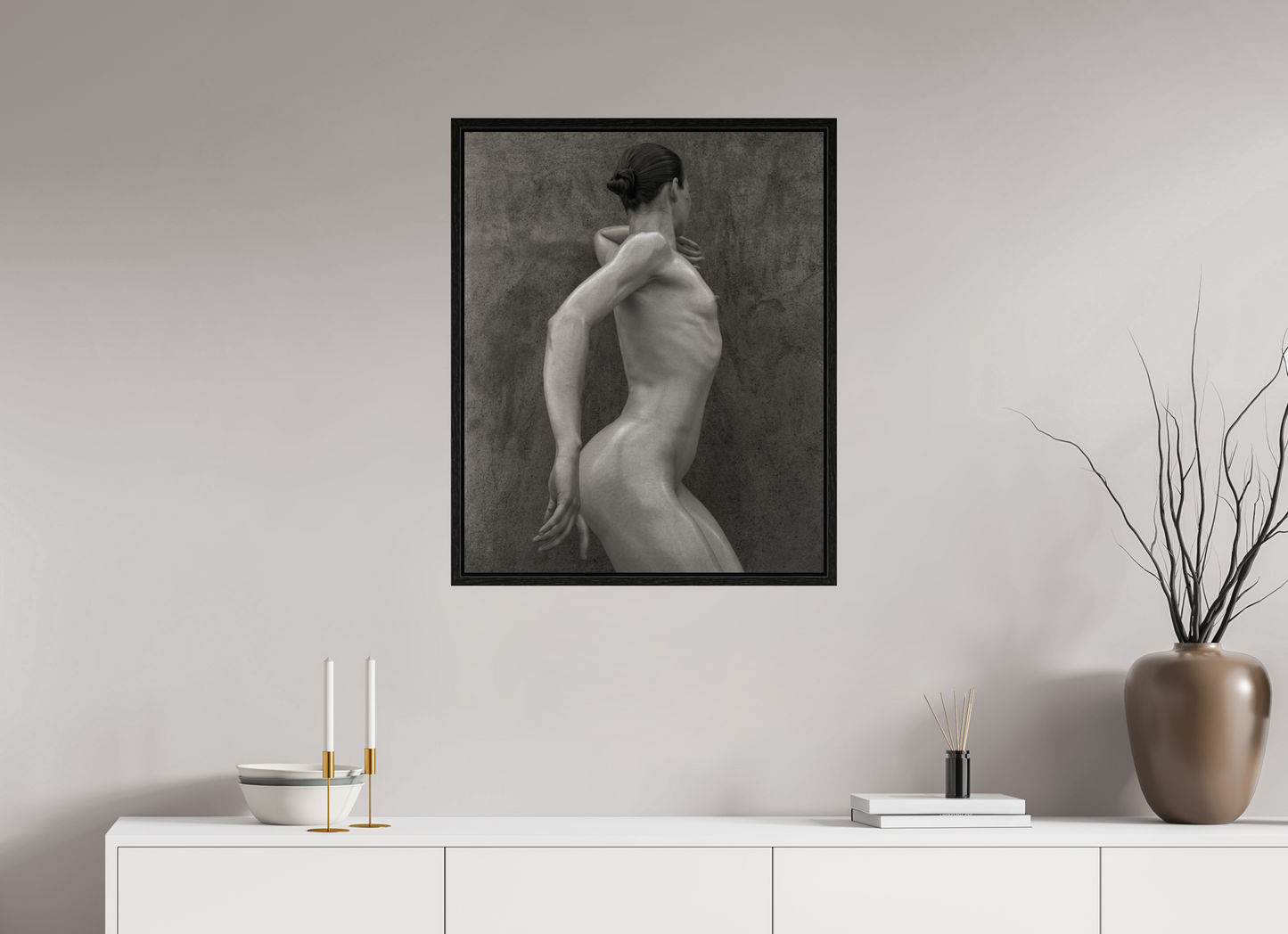 24 x 29.5″, Floater Frame Nude