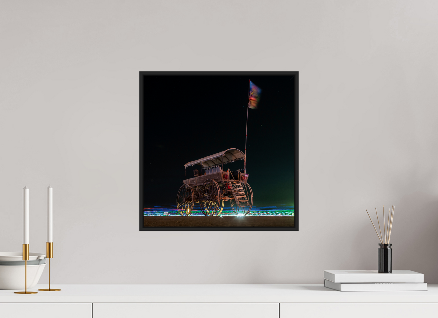 Burning Man - Art Car with Flag