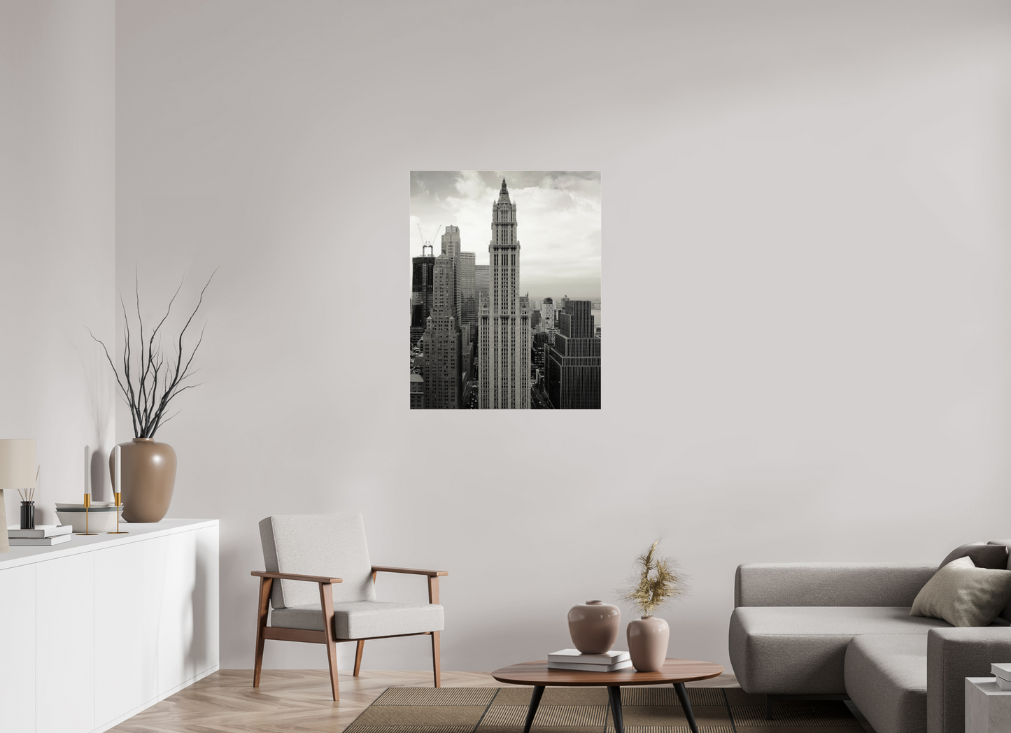 31 x 38.7″, Frameless Acrylic Glass Top of Empire State Buiding