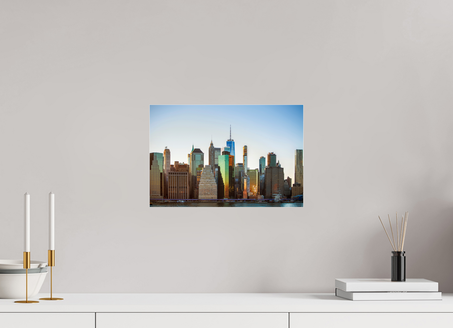15 x 10″, Frameless Acrylic Glass Lower Manhattan