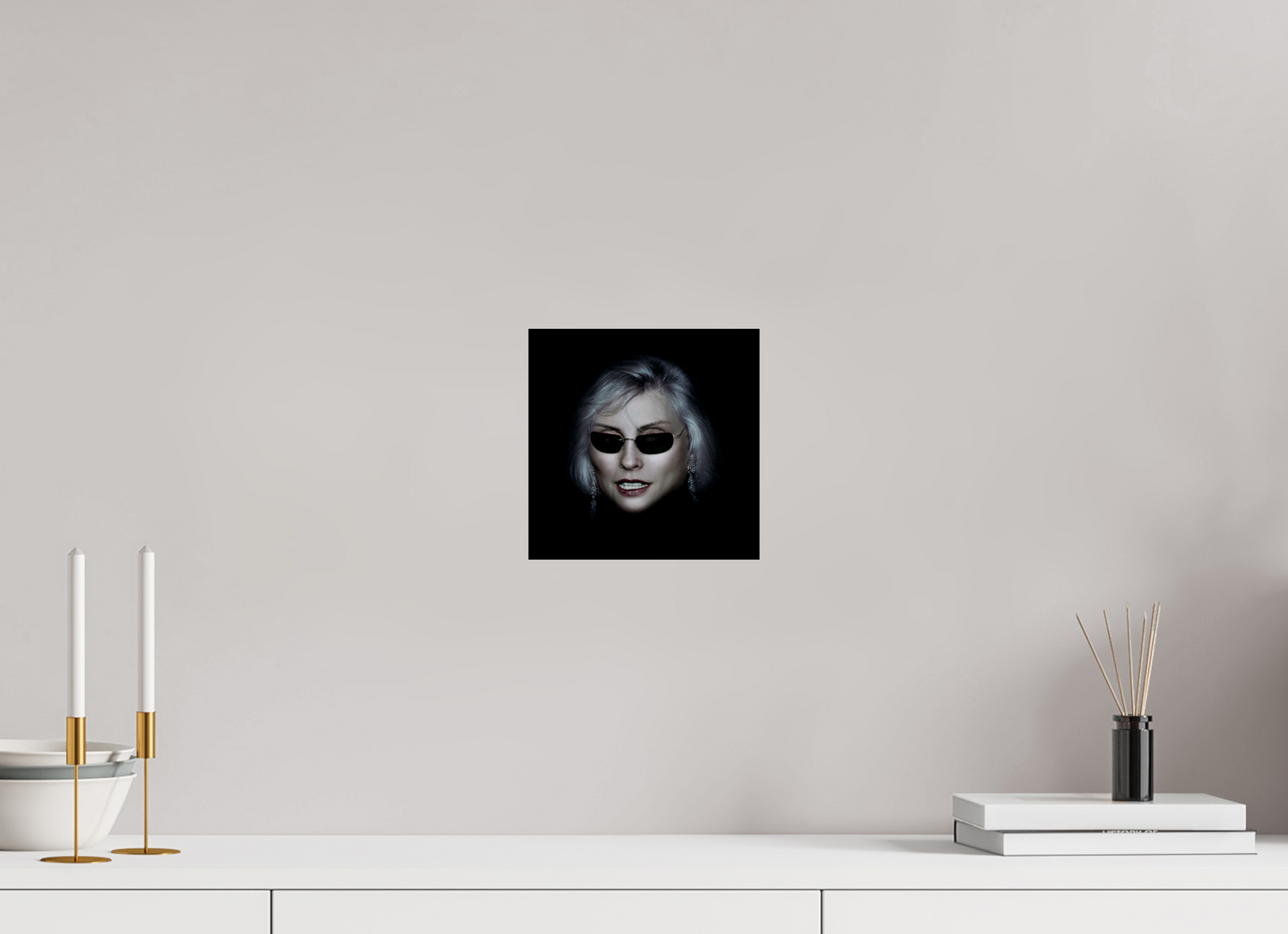 8 x 8″, Frameless Acrylic Glass Debbie Harry Wearing Glasses