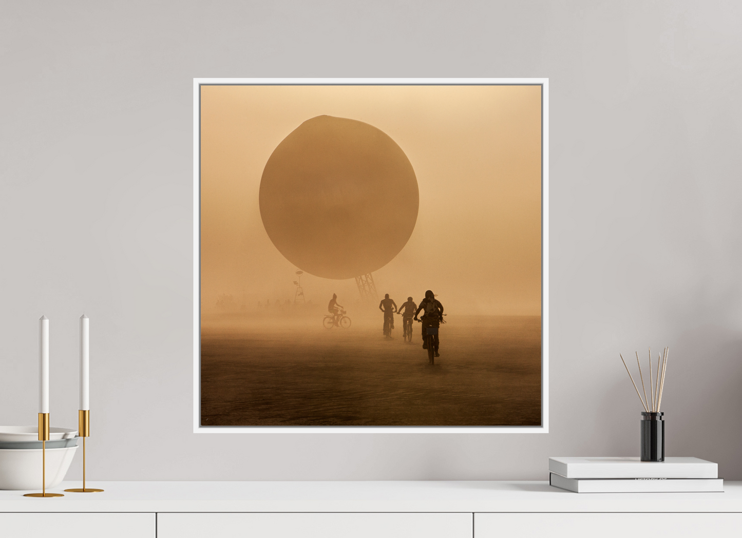 Burning Man - Weather Balloon and Bikers