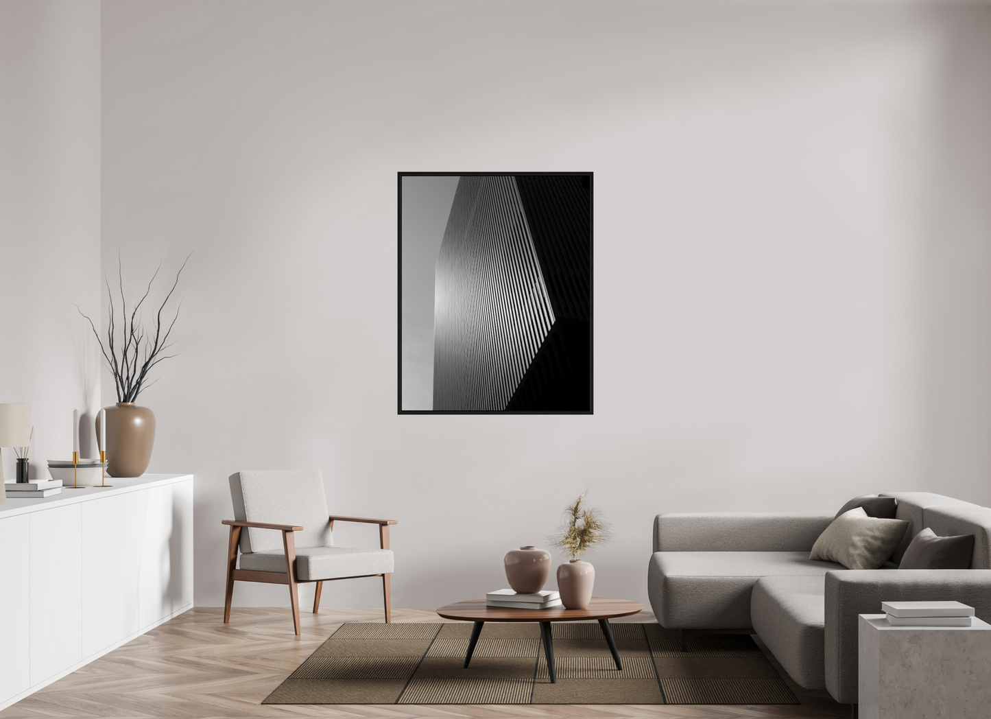 39 x 48.7″, Floater Frame Architectural Facade