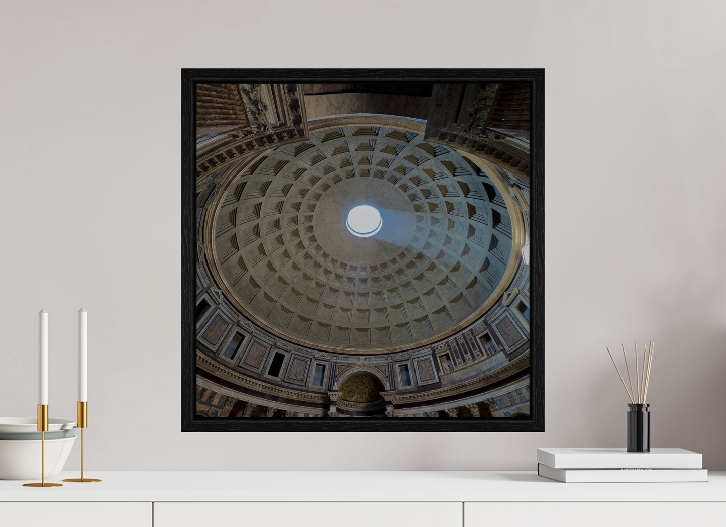 20 x 20″, Floater Frame Pantheon