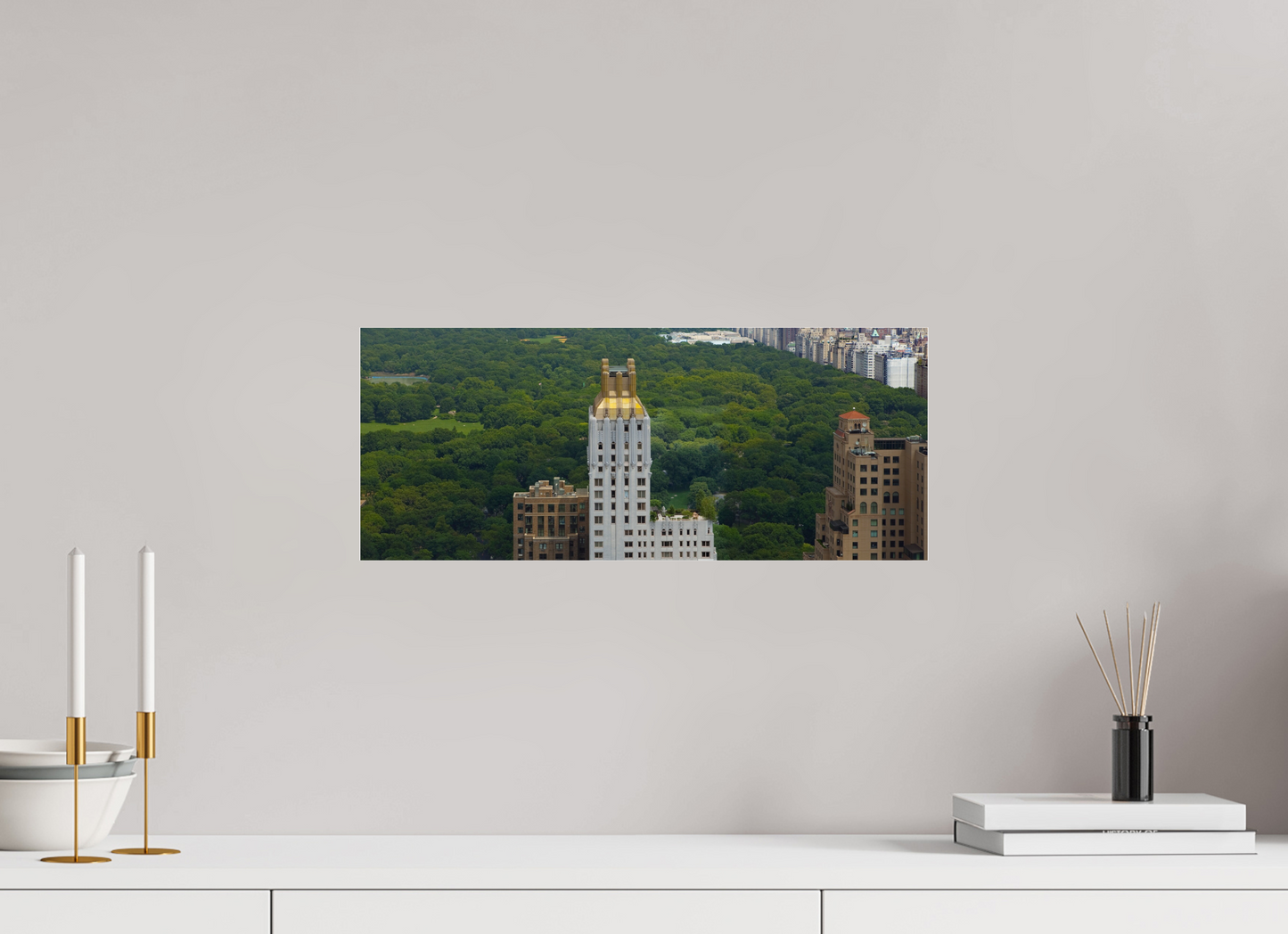 19.5 x 8″, Frameless Acrylic Glass Barbizon Plaza Hotel and Central Park