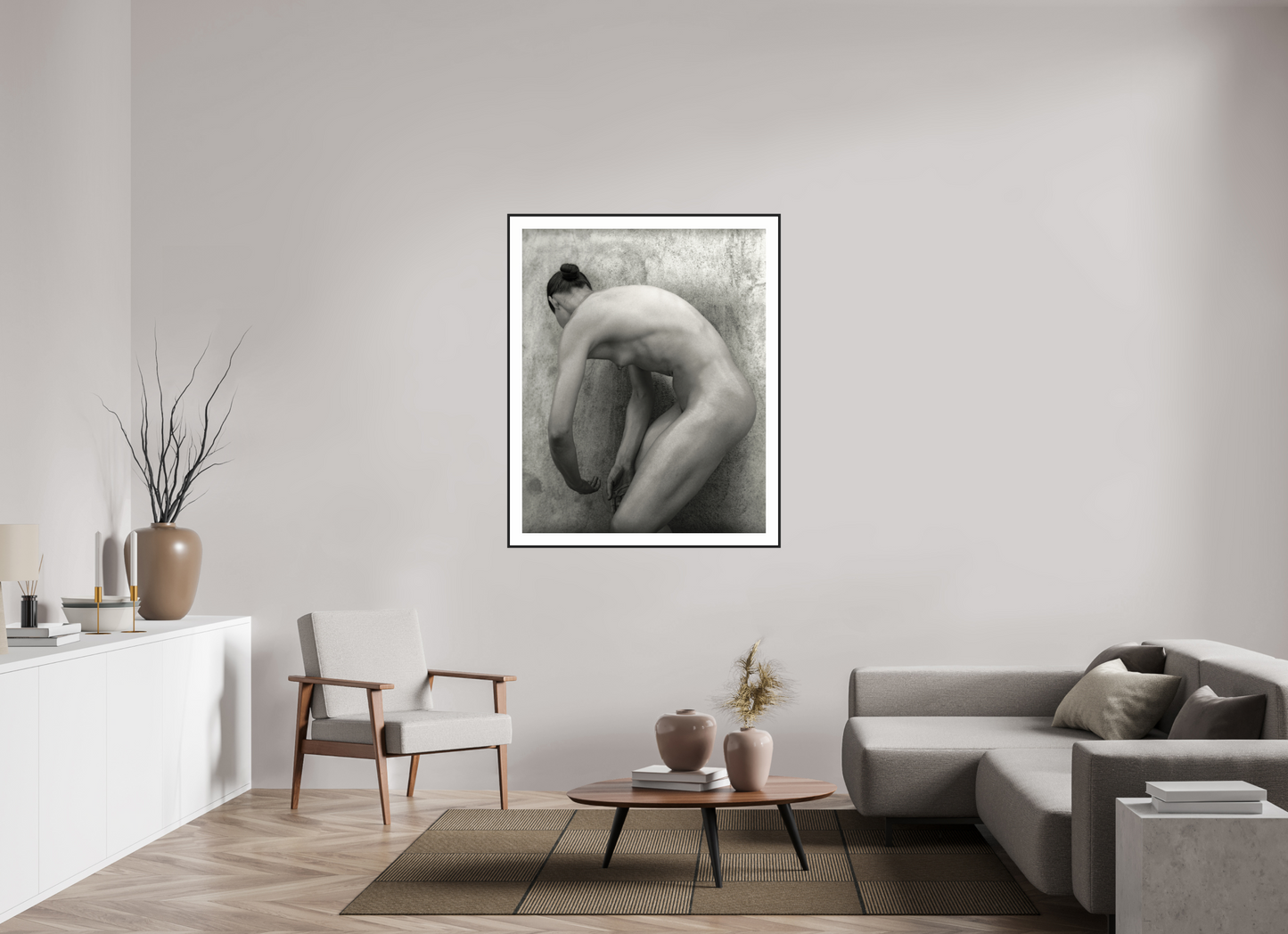 39 x 48.7″, Black Matte Frame Nude 60