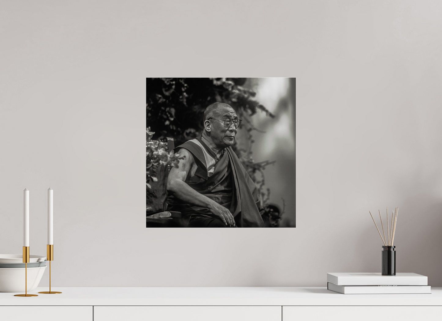 15 x 15″, Frameless Acrylic Glass His Holiness the Dalai Lama