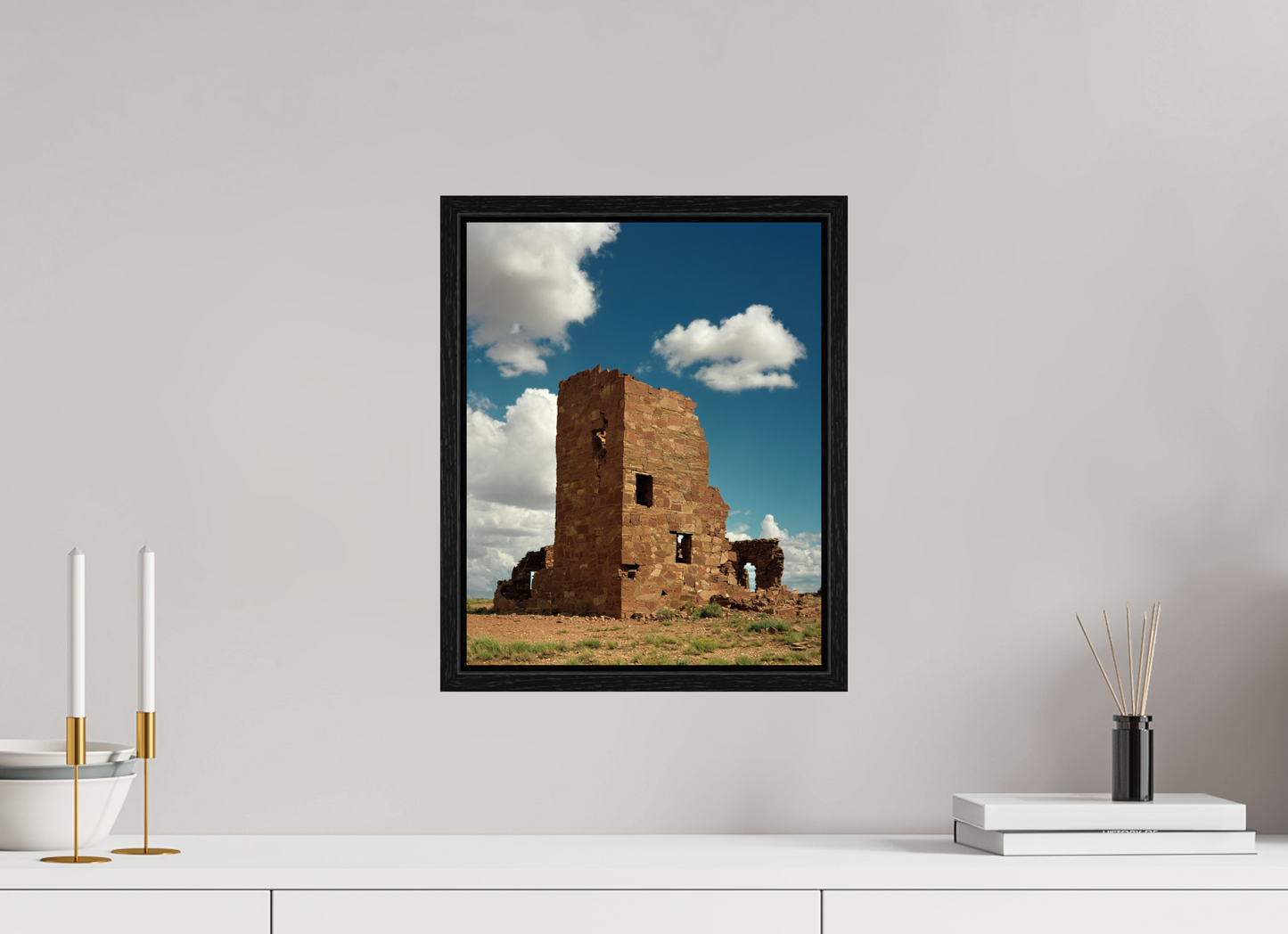 12 x 15″, Floater Frame Adobe Ruin