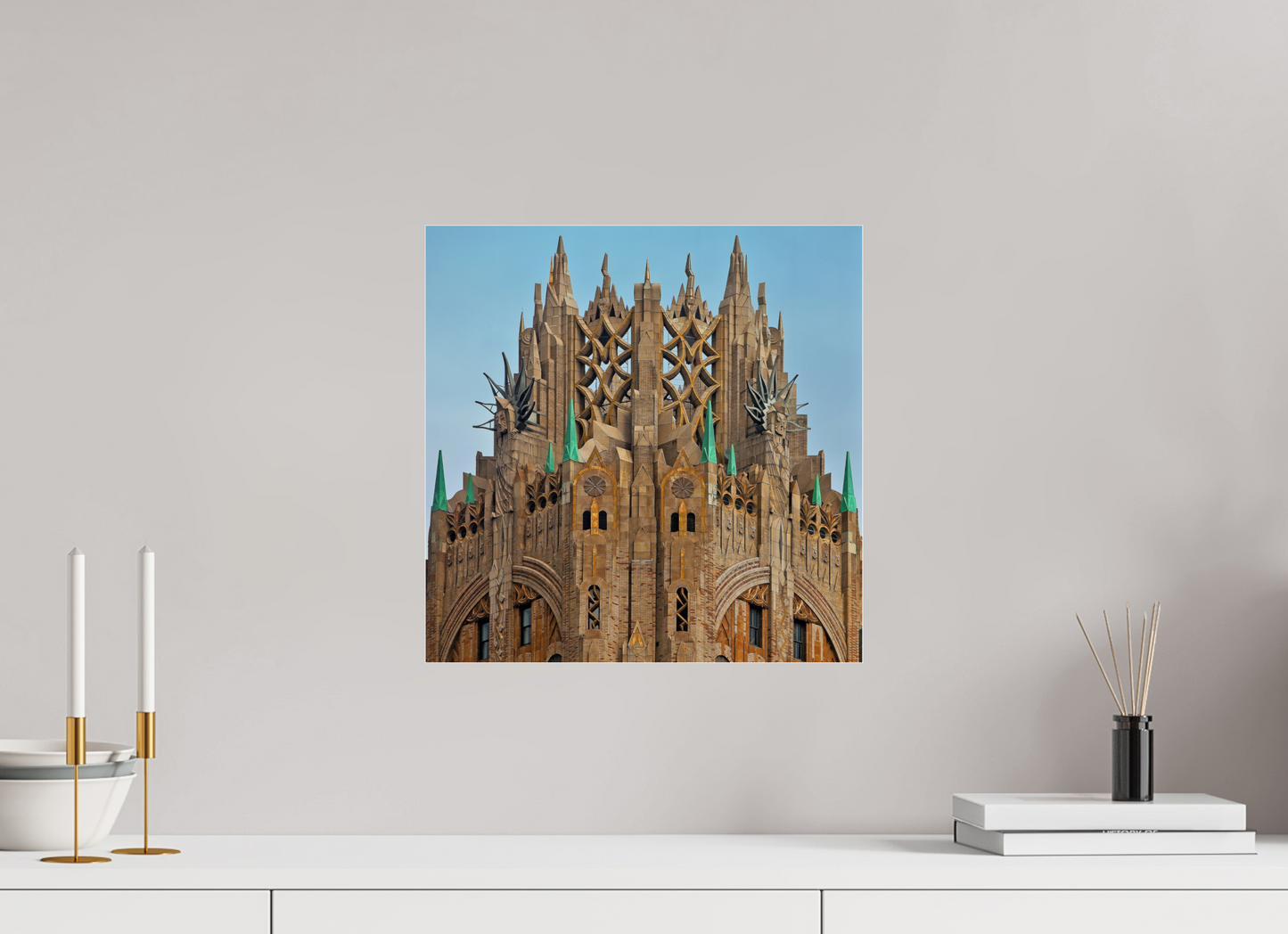 15 x 15″, Frameless Acrylic Glass Crown of General Electric Building