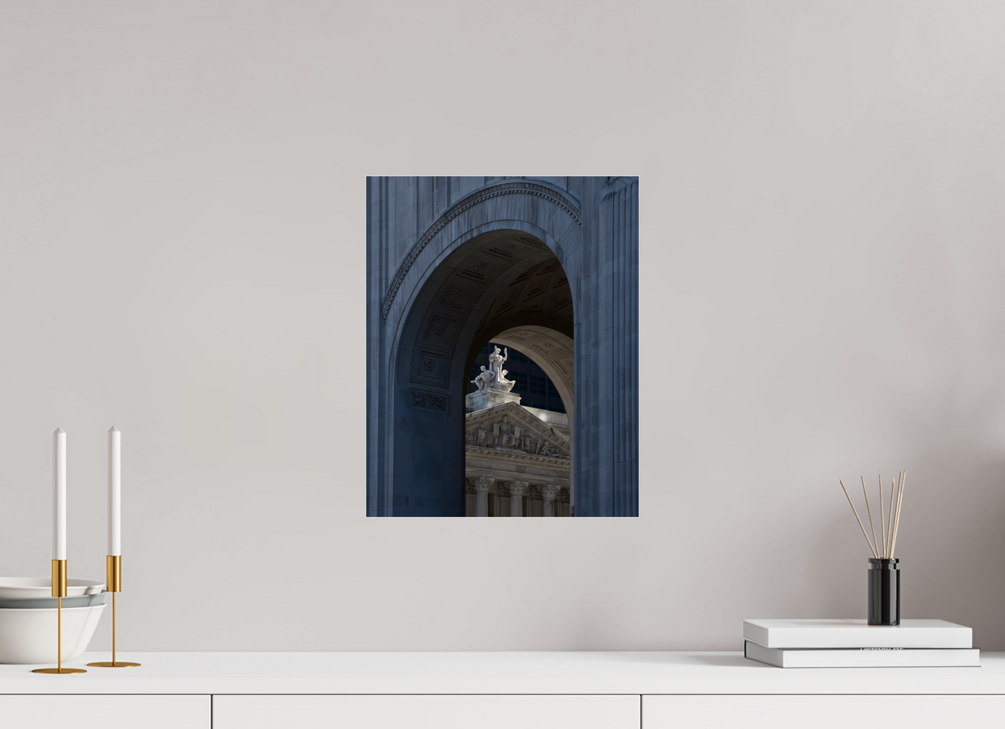 12 x 15″, Frameless Acrylic Glass Arches with Sculptures