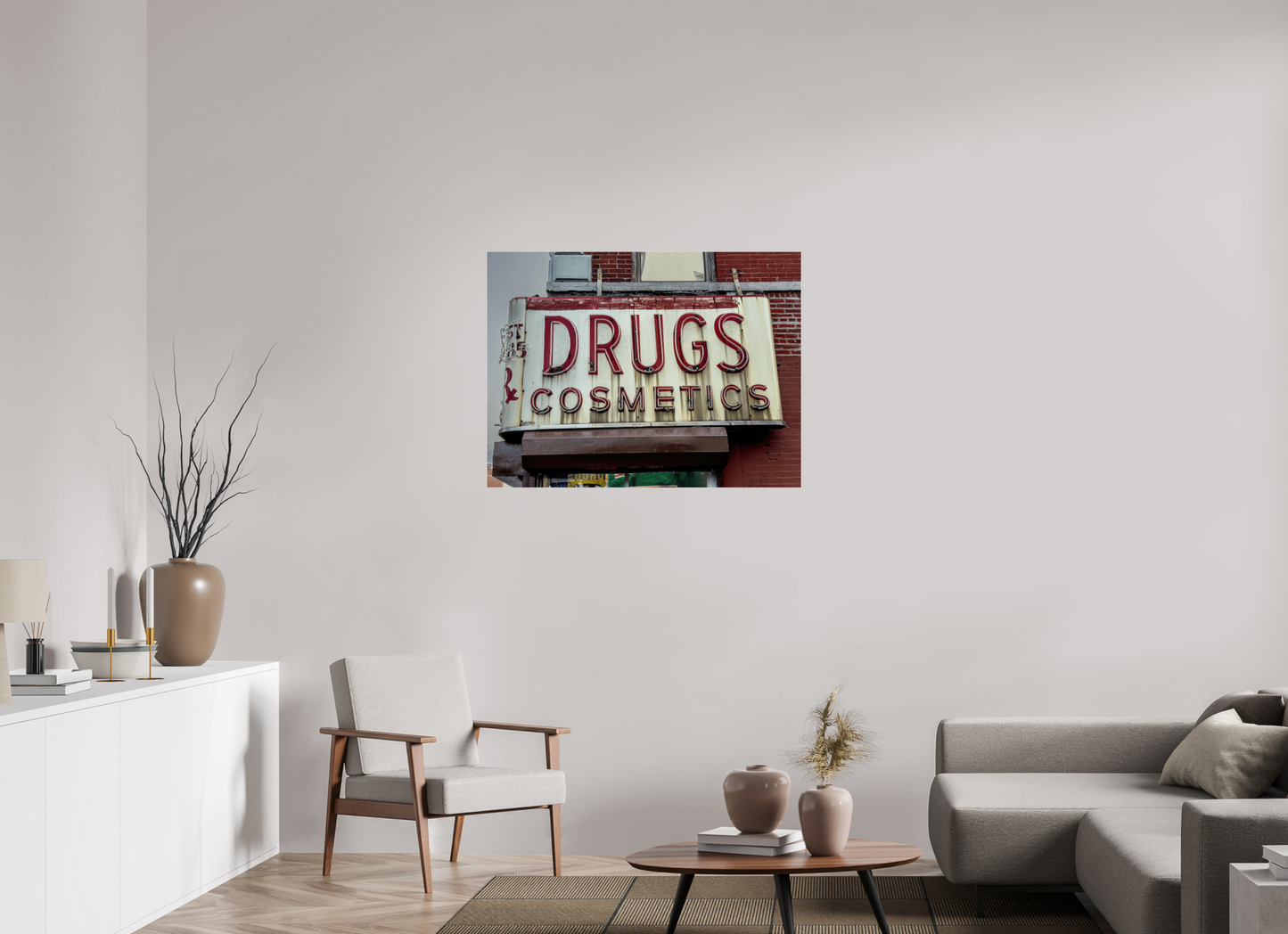 40 x 30″, Frameless Acrylic Glass Drug Cosmetics Sign
